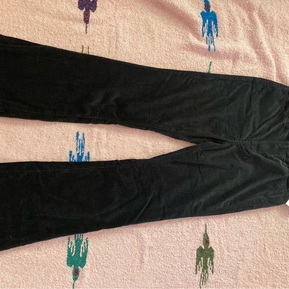 Gap black velvet 70s flare high rise jeans - Picture 2 of 5